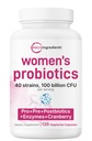 Micro Ingredients Probiotics for Women 100 Billion CFU with Prebiotics, 120 Veggie Capsules | pH Balance, Urinary Tract, Vaginal & Gut Health Support* | 40 Strains with Cranberry, D-Mannose & More