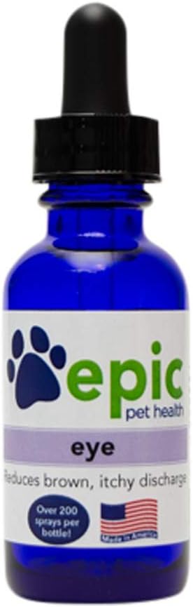 Eye – All Natural Liquid Supplement for Improved Eye Health – Reduces Brown Discharge – for Best Results Mist Over Head and Put in Food & Water – Made in USA (Dropper, 1 Ounce)