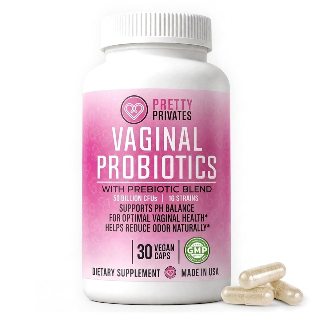 Pretty Privates Vaginal Probiotics for Women - Vaginal Health - PH Balance from a Probiotic Supplement - Not a Suppository - 60ct