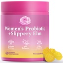 Her Juicy Feminine Probiotics Gummies with Slippery Elm Supports pH Balance Gut Health & Immune System Promote Vaginal Health for Women 60 Pineapple Gummies