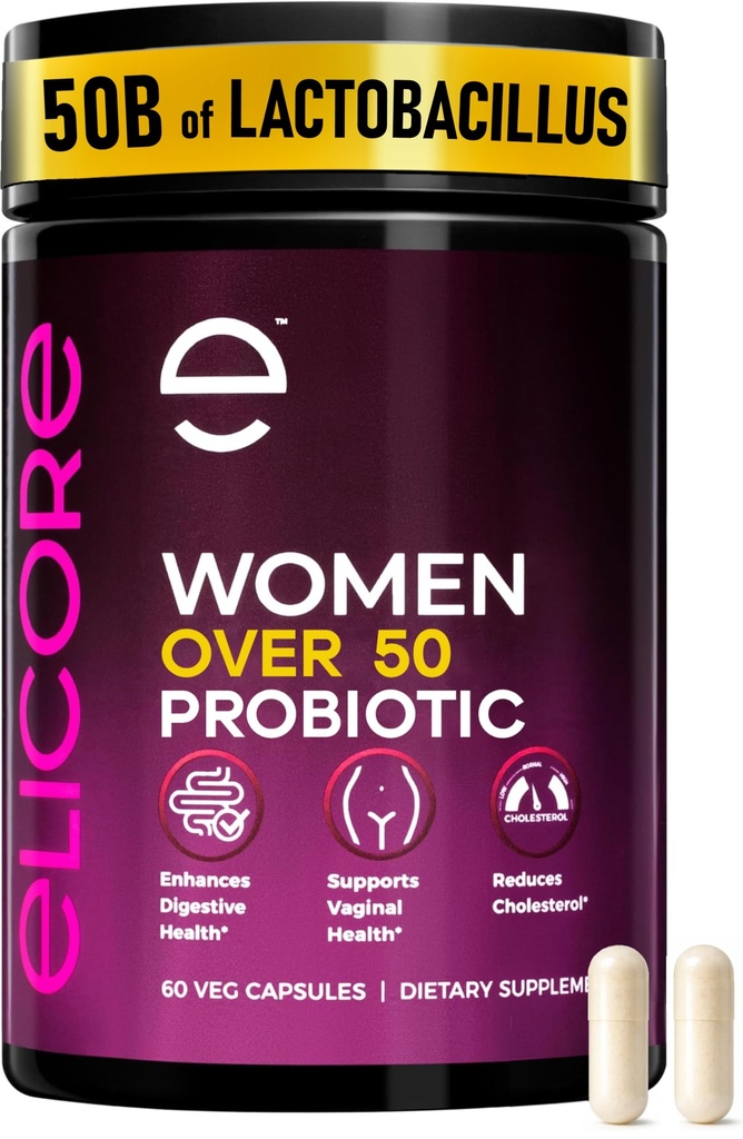 Premium Probiotics for Women 50 Billion CFU - 50B Lactobacillus Bi-Pass Technology - Vaginal & Digestive Probiotics - Non-GMO, Gluten-Free with MAKTREK Tech - 60 Veg Caps (60 Caps (Pack of 1))
