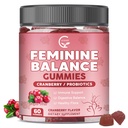 GORNVB Premium Feminine Balance Gummies for Women, Support pH Balance & Vaginal Probiotics Health Gummies with Cranberry Pineapple Powder, D-Mannose, Sugar Free, Gluten Free, Vegan