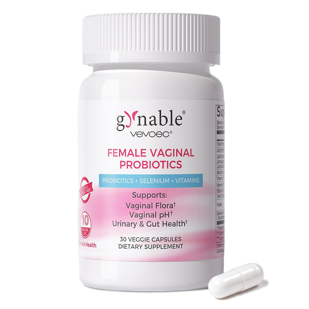 Gynable Vaginal Probiotic for Women- Female Probiotic for pH Balance,Upgraded to 10 Billion CFU Probiotics Odor Control, Yeast Balance, Promote Healthy Vaginal Flora & Feminine Health