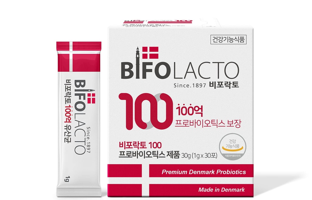 Bifolacto 100 Premium Denmark Probiotics, 44.2 Billion Probiotics with Prebiotics (Synbiotics), Zero Calories, Zero Sugar, Non Dairy. Travel Friendly, Easily Melts on Your Tongue