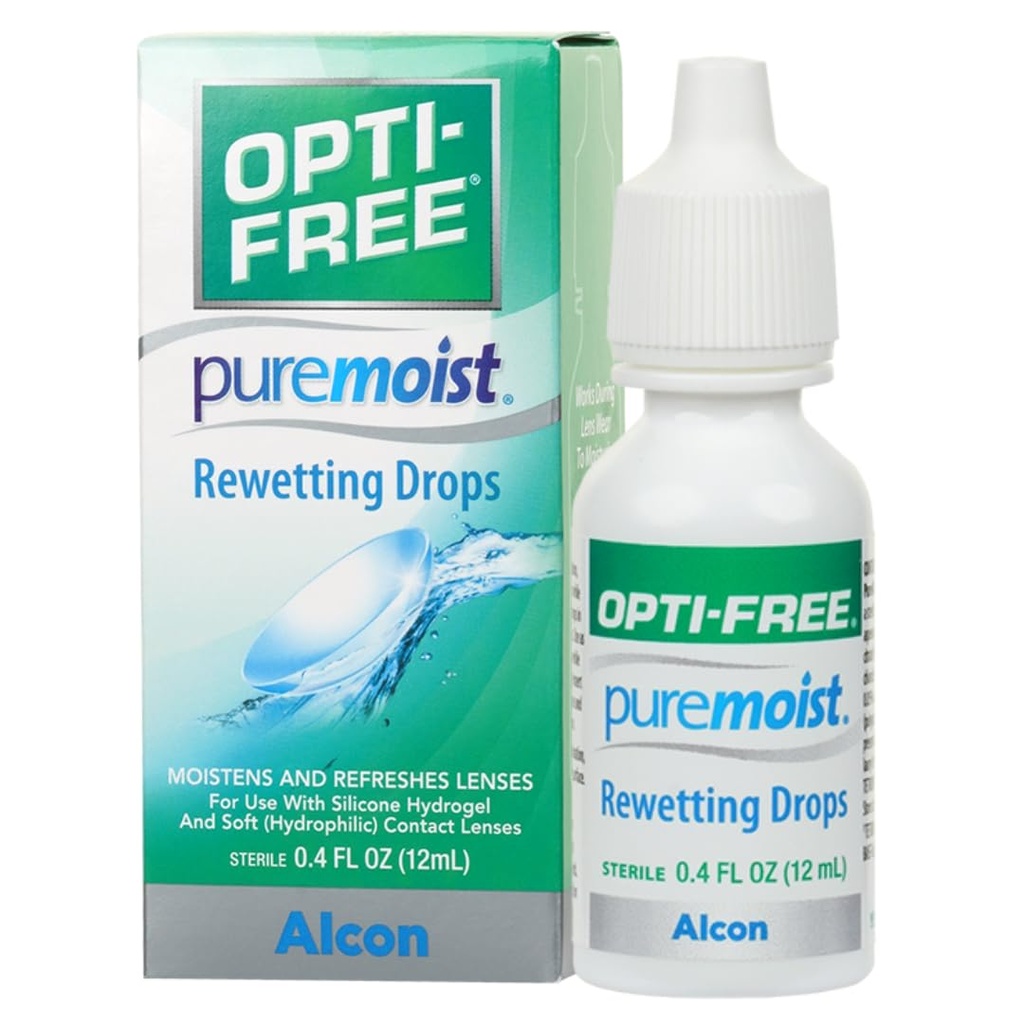 Opti-Free Puremoist Rewetting Drops, 12-mL