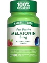 Nature's Truth Melatonin 3mg Fast Dissolve Tablets | 180 Count | Natural Berry Flavor | Vegan, Non-GMO & Gluten Free Supplement