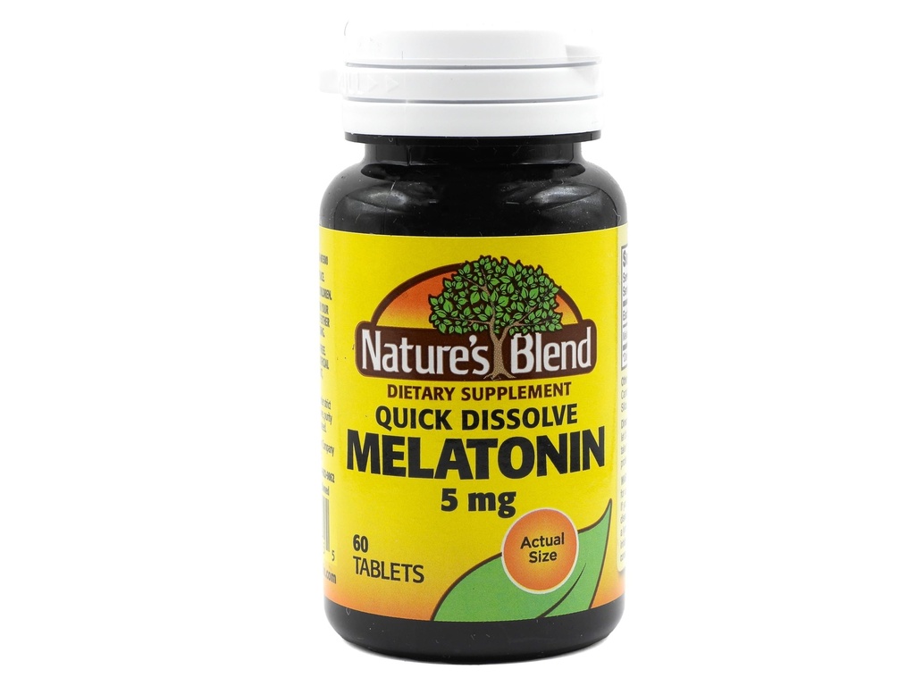 Nature's Blend Melatonin 5 mg 60 Tabs, Assorted