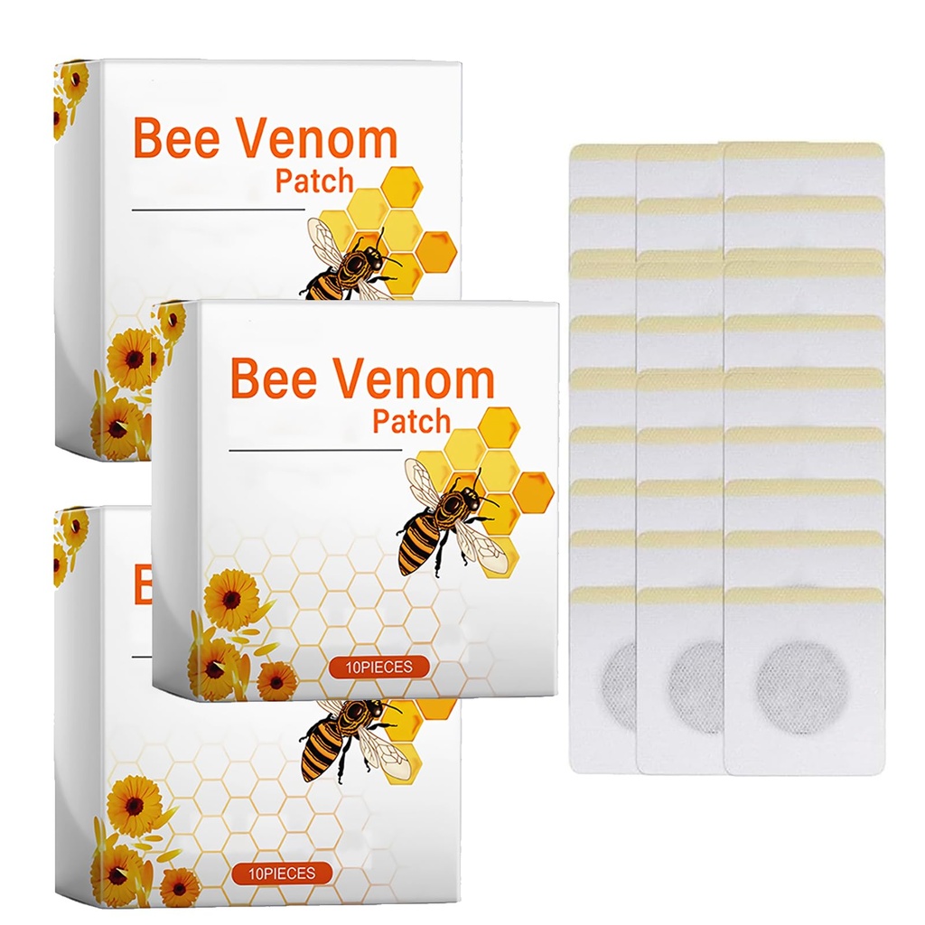 30pcs Bee Venom Patches, Lymphatic Drainage Patches for Women and Men