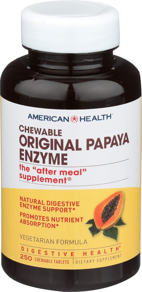 American Health, Original Papaya Enzyme, 250 Count