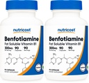 Nutricost Benfotiamine 300mg, 90 Capsules - Gluten Free, Non-GMO, and Vegetarian Friendly Fat Soluble Vitamin B1 (Pack of 2)
