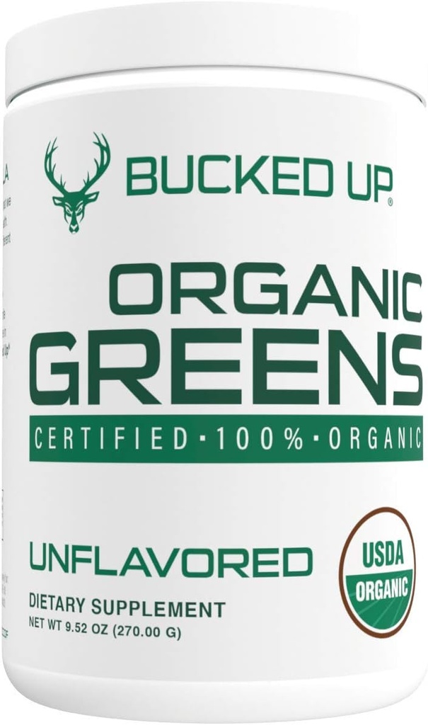 Greens Superfood Powder Unflavored ← 8 Los Verdes Mezclados Más Esenciales TEN Certified 100% Orgánica ← Chlorella, Spinach, Kale, Spirulina, Alfalfa, Broccoli, Wheat Grass, " Barley Grass TEN 30 SERV ANTE 9.52 OZ