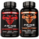 Prime Labs Prime Test Testosterone Booster + Organic Black Maca Capsules - 60 Count Each