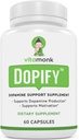 VitaMonk Dopify Dopamine Suplemento Booster Dopamine con Monofosfato de Uridine, Mucuna Pruriens, L-Theanine, Tyrosine y Más - Sin Filleres Artificiales, Just Brain Food - 60 cápsulas