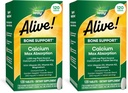 Nature's Way Alive! Calcium Max Absorption 1200 mg Calcium per 4 Tablets with Vitamin D3, Bone Support*, Vitamin D3 & K2, Magnesium, 120 Tablets (Packaging May Vary), (Pack of 2)