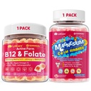 LILICARE Bundle Adult Methyl B12 5000mcg + L-Methylfolate Gummies 1 Pack + Kids Magnesium Glycinate Gummies 1 Pack