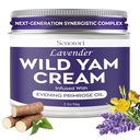 Lavender Wild Yam Cream for Women Hormone Balance, Evening Primrose infused for Menopause Support, Moisturizing Self Care for Hot Flashes, Night Sweats, Relaxation Gifts for Women