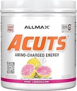 ALLMAX Nutrición AMINOCUTS (ACUTS), Bebida de energía aminorizada con Taurina, L-Carnitina, Extracto de grano de café verde, Limonada Rosa, 30 Servimientos