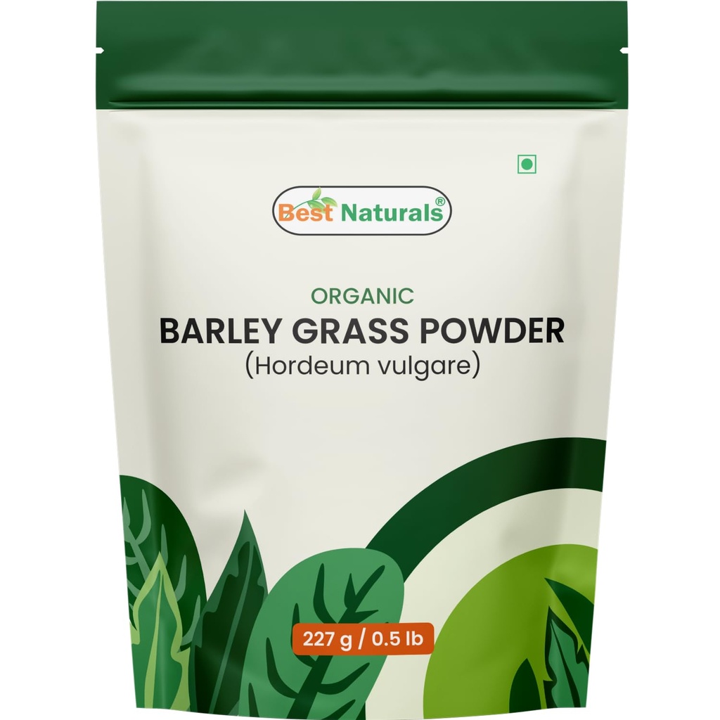 Best Naturals Certified USDA Organic Barley Grass Powder, 227 Gram, Gluten Free, GMO Free, Vegan