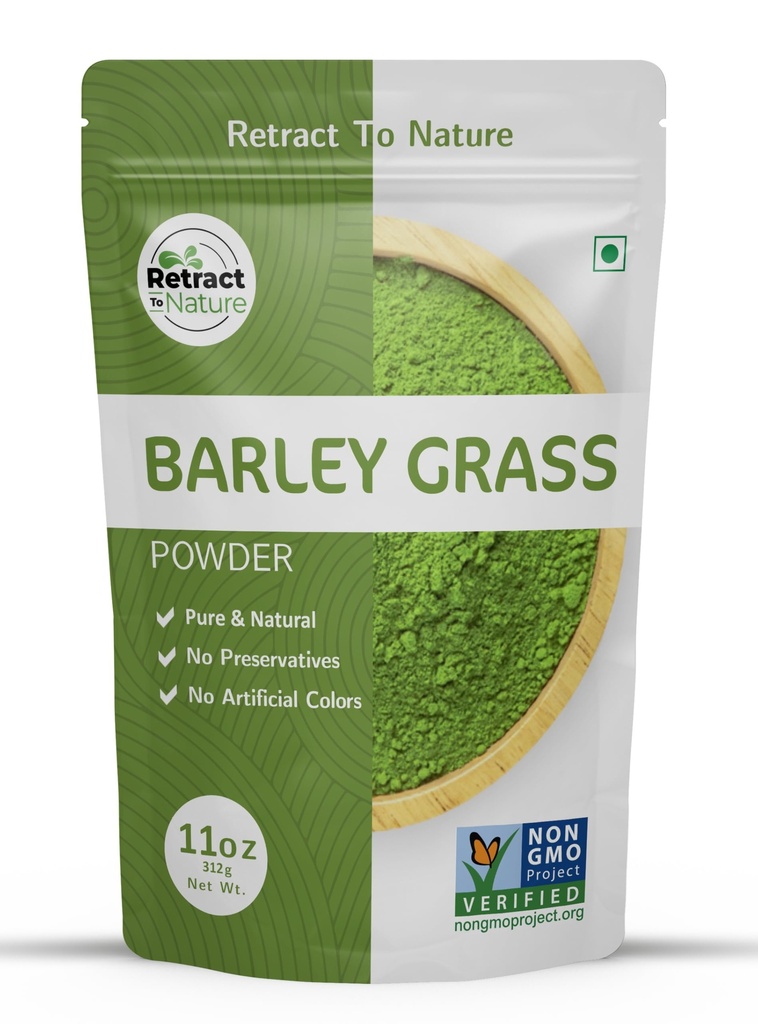 Barley Grass Powder-11 oz, 100% Natural, Green Superfood, Made from Himalayan Mountain Hill