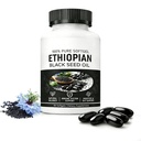 Ethiopian Black Seed Oil Softgels, 4.64% Thymoquinone, Organic Cold Pressed Black Cumin Oil Capsules, Immune & Digestive Support, Non-GMO, 60 Capsules