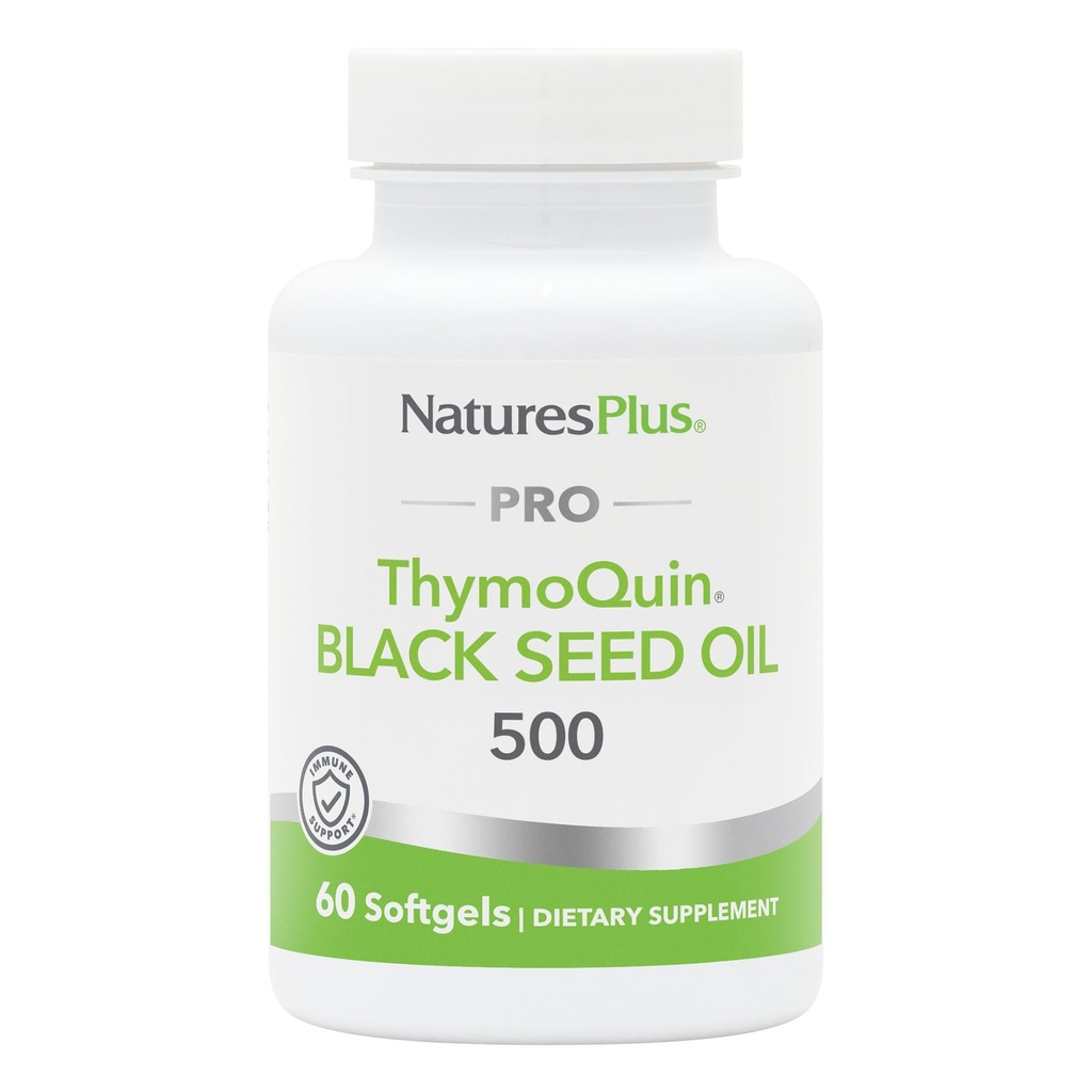 NaturesPlus PRO ThymoQuin Black Seed Oil 500 mg - 60 Softgels - Full-Spectrum, Cold-Pressed Oil - Gluten Free - 60 Servings