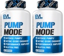 Evlution Nutrition PumpMode - Nitric Oxide Supplement - Non Stimulant Supplement with Arginine Betaine and Pine Bark for Maximum Pumps and Performance - Gluten Free Pre Workout Supplement (Pack of 2)