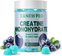 Cretina Monohydrate Gummies 5000mg para Hombres &amp; Mujeres, Monohidrato de Creatina para Estrés muscular, Constructor de Musculos, Constructor de Energía, Suplemento de Pre-Workout(120 Conteo)-Blueberry Flavor