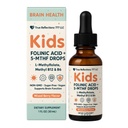 Folinic Acid Drops Kids 800 mcg + L-Methylfolate + B12 +P5P B6 Gentle Methylation Great Taste, Magnesium Glycinate, Vitamin D3 & C Folate Support for Brain,Focus, Mood & Cellular Health 5-MTHF Drops