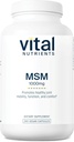 Nutrientes vitales - MSM 1000 mg - Forma natural de azufre orgánico - 240 cápsulas