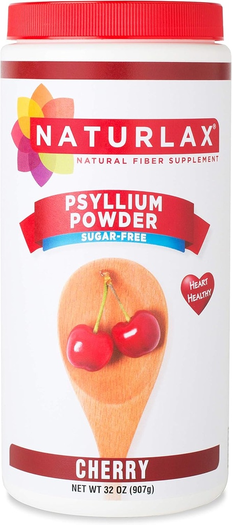 Cherry Flavored Psyllium Husk, Libre de Azúcar (32 oz)