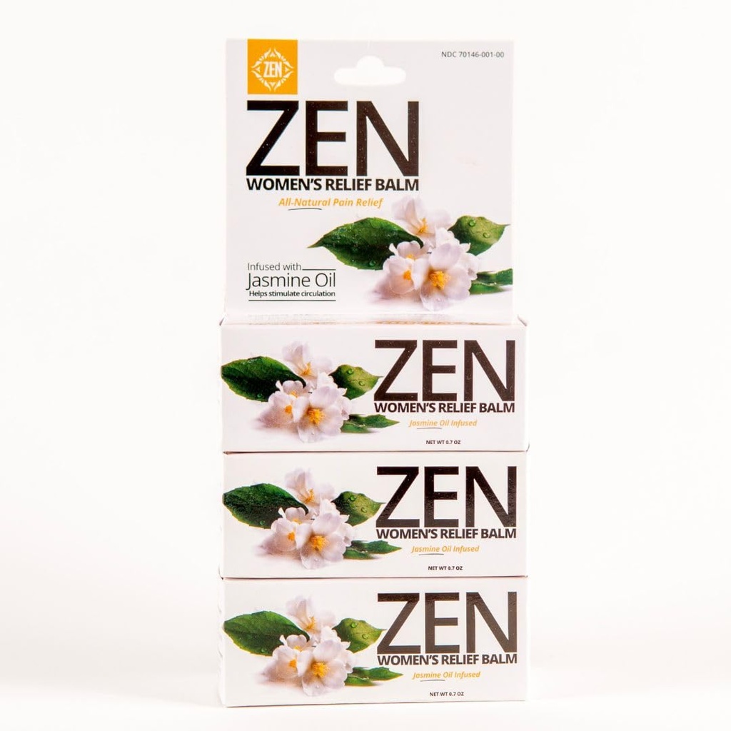 ZEN Women’s Relief Balm – Soothing Aromatherapy Balm with Jasmine & 11 Essential Oils for Relaxation & Comfort (Pack of 3)