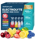 Venture Pal High Sodium Sugar Free Electrolytes Powder Packet, Zero Calories Hydration Packets with Vitamin, Sodium, Potassium & Magnesium, Electrolyte Drink Mix, Vegan, Keto Friendly, 16 Count