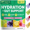 Venture Pal 2-in-1 Hydration Packets + Gut Health Electrolytes Powder - 7 Electrolytes & 5 Vitamins, Probiotics - Sugar Free Liquid Daily IV Drink Mix for Dehydration Relief | Non-GMO | 16 Sticks