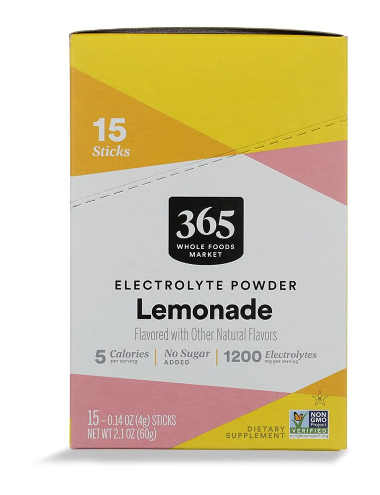 365 by Whole Foods Market Lemonade Electrolyte Stick 15 Count, 0.14 OZ