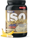 Ultimate Nutrition Whey Protein Isolate Powder with Glutamine Complex, ISO Sensation 93 - Whey Protein Powder with Añadido Colostrum for Enhanced Recovery, Immunity & Gut Health - Banana, 2lbs