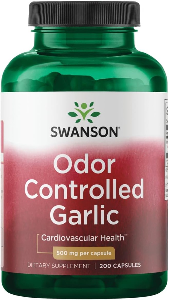 Ajo controlado por olor Swanson 500 Milligrams 200 Capsules