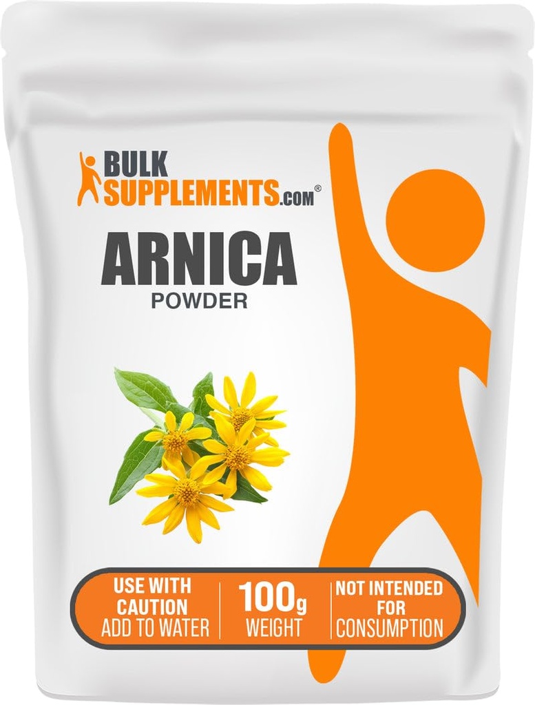 BulkSupplements.com Arnica Powder - Arnica Montana Powder, Herbal Supplement - Vegan, Servings Vary Per Use, 100g (3.5 oz) (Pack of 1)