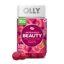 OLLY Hair Skin and Nails Gummies - Undeniable Beauty with Biotin 2500mcg Per 2 Gummies, Keratin & Vitamin C - Supports Healthy Hair, Skin, & Nails - Grapefruit Flavor - 120 Count