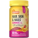 Sundance Hair, Skin, and Nails Gummies with Biotin | 2500 mcg | 80 Count | Fruit Flavor Vitamin | Vegan, Non-GMO & Gluten Free Supplement