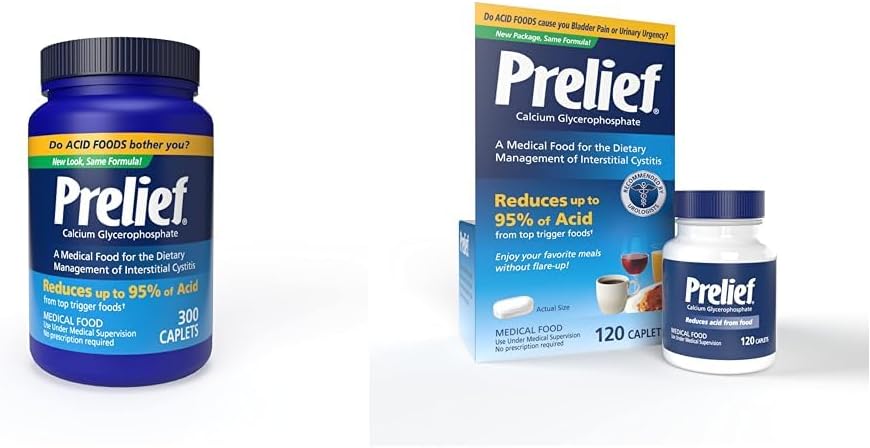 PRELIEF Acid Reducer Caplets Suplemento dietético, 300 Conde & 120 Conde Bundle