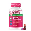 SmartyPants Organic Women's Multivitamin Gummies: Biotin, Probiotics, Methylfolate, Omega 3 (ALA), Vitamin D3, C, Vitamin B12, B6, A, K & Zinc, Inositol, Gluten Free, 120 Count (30 Day Supply)