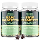 Saw Palmetto Gummies for Men – 600mg Extra Strength DHT Blocker with Biotin, Pumpkin Seed – Supports Prostate Function, Urinary Flow & Hair Regrowth Supplement, 60 Passionfruit-Dragonfruit Gummies