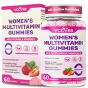 All-in-One Women's Multivitamin Gummies with Complete Vitamin & Mineral Complex, Herbal Blends for Energy, Overall Health, High Potency Hair Skin and Nails, Strawberry Flavor, 60 Count