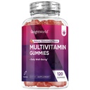 WeightWorld Adult Multivitamin Gummies for Women & Men of All Age - Halal-Suitable with Key Ingredients Like Vitamin A, C, D3, B6, B12 & Biotin - 50+ Mens & Womens Multivitamin Gummies - 120 Ct