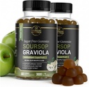 Soursop Leaves & Soursop Fruit Gummies - 3000mg Soursop Extract - 2 Pack Graviola Suplemento - Soursop Fruit and Leaf - 120ct - Sugar-Free - Gluten Free – Non-GMO – Vegan Friendly