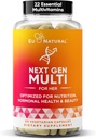 Next Gen Multivitamin for Women – 22 Optimized Vitamins for Immunity, Beauty, Brain, Energy, Bones and Heart – Vitamin C, D, E, K, Iron, B6 and DHA - 60 Vegetarian Soft Capsules (Packaging May Vary)