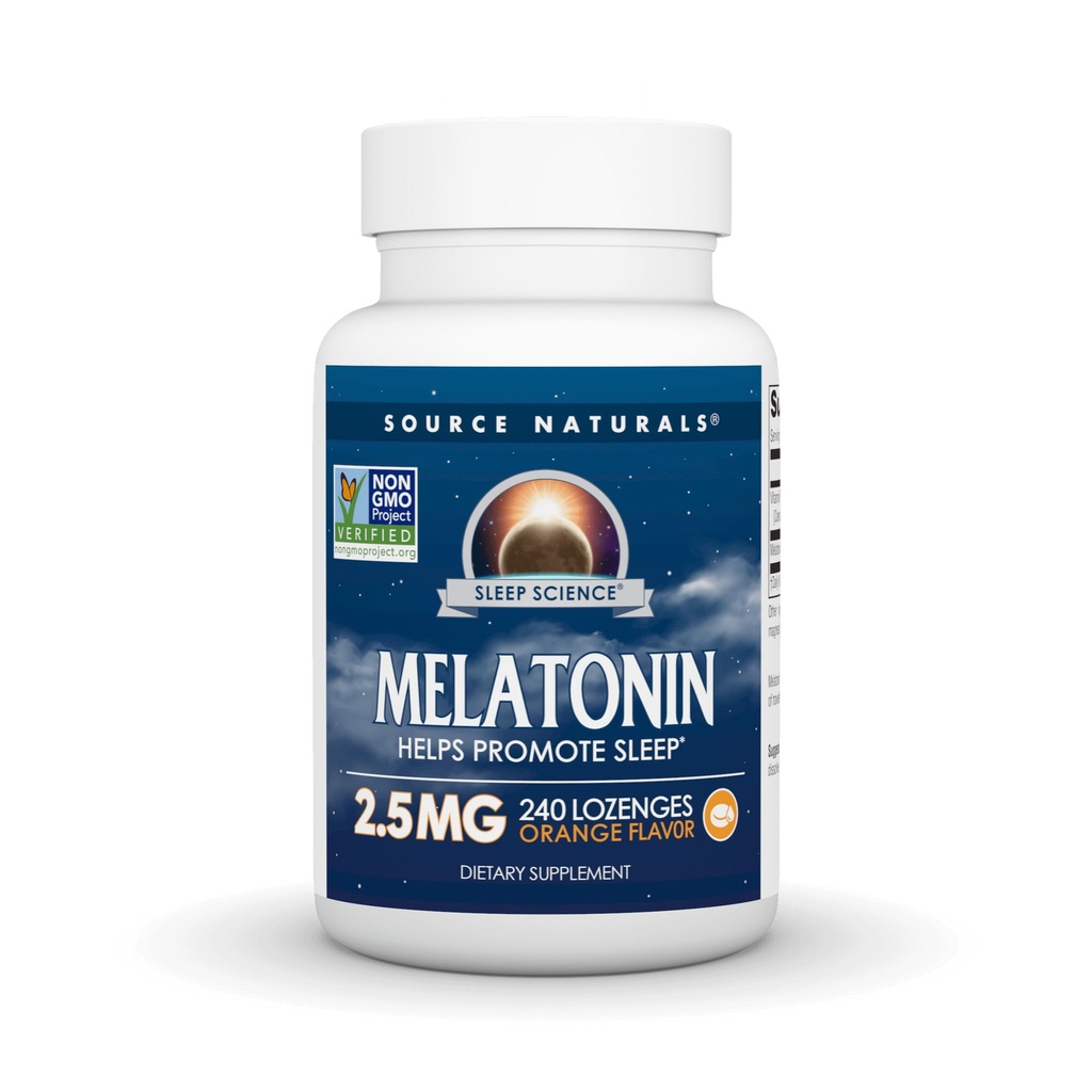 Fuente Naturales Melatonina 2.5 mg - 240 Orange Flavored Lozenges