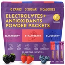 Keto Vitals Antioxidant Electrolytes Powder Packets No Sugar | Keto Friendly Electrolytes Travel Packets | Variety Stickpacks | Energy Drink Mix | Zero Calorie | Zero Carb (Berry Assorted, 30)