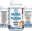 Muira Puama Capsules - Concentrado 4:1 Extracto, Equivalente a 2200 mg por cápsula, 60 cápsulas