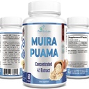 Muira Puama Capsules - Concentrado 4:1 Extracto, Equivalente a 2200 mg por cápsula, 60 cápsulas